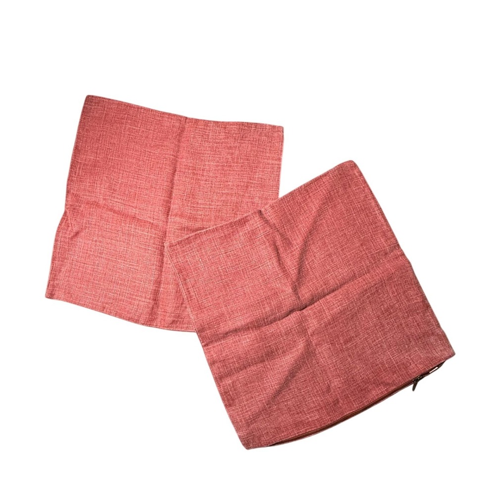 Pottery Barn Masters of Linen Pillow Covers 24x24 Terracotta Red Set of 2